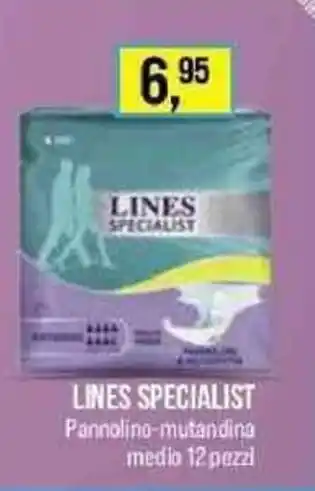 Lines Specialist Pannolini-mutandina medio 12 pezzi