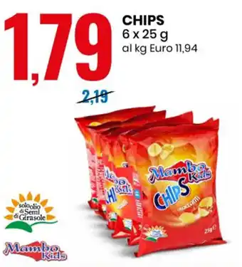 Eurospin Mambo Kids Chips 6 x 25 g offerta