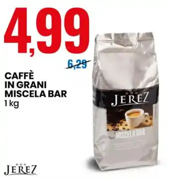 Eurospin Jerez Caffè in Grani Miscela Bar 1 kg offerta