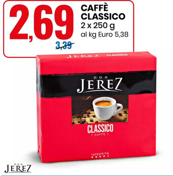 Eurospin Jerez Caffè Classico 2 x 250 g offerta