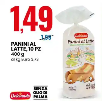 Eurospin Dolciando Panini Al Latte, 10 pz 400 g offerta