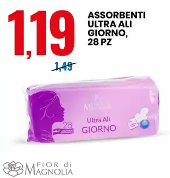 Eurospin Fior di Magnolia Assorbenti Ultra Ali Giorno, 28 pz offerta