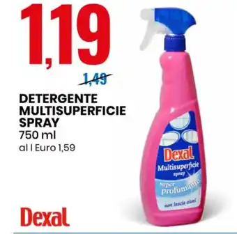 Eurospin Dexal Detergente Multisuperficie Spray 750 ml offerta