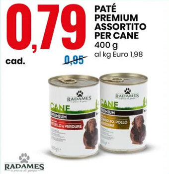 Eurospin Radames Paté Premium Assortito per cane 400 g offerta