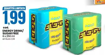Eurospin Energy Drink/Sugar Free 6 x 250 ml offerta