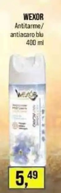 Lillapois Wexor Antitarme/Antiacaro blu 400ml offerta