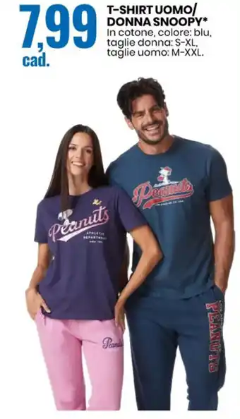 Eurospin T-Shirt Uomo S-XL / Donna Snoopy M-XXL offerta
