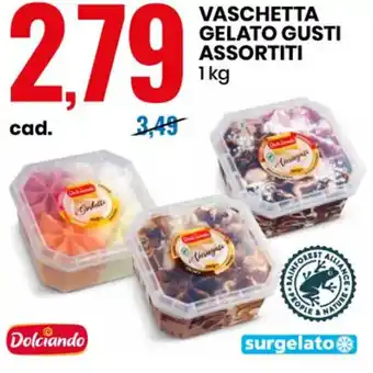 Eurospin Dolciando Vaschetta Gelato gusti assortiti 1 kg offerta