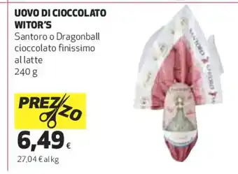 Coop Witor's Uovo Di Cioccolato 240 g offerta