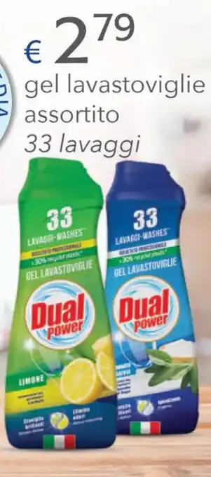 Acqua & Sapone Dual Power gel lavastoviglie 33 lavaggi offerta