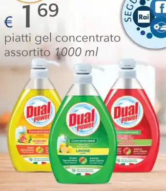 Acqua & Sapone Dual Power piatti gel concentrato 1000 ml offerta