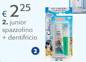 Acqua & Sapone Pasta del Capitano junior spazzolino + dentifricio offerta