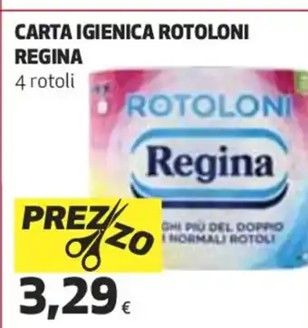 Coop Regina Carta Igienica Rotoloni 4 rotoli offerta