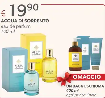 Acqua & Sapone Acqua di Sorrento 100 ml, omaggio un bagnoschiuma 400 ml offerta