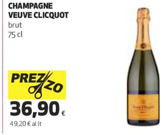 Coop Champagne Veuve Clicquot brut 75 cl offerta