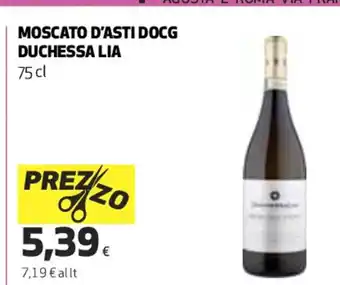 Coop Moscato D'Asti DOCG Duchessa Lia 75 cl offerta