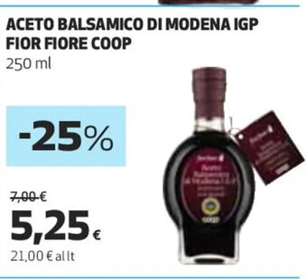 Coop Aceto Balsamico Di Modena IGP Fior Fiore Coop 250 ml offerta