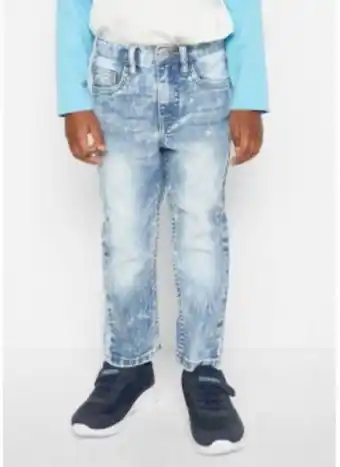 Jeans elasticizzati con cloudy washing, slim fit