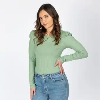Globo Moda Jacqueline de yong - maglia manica lunga a sbuffo menta offerta