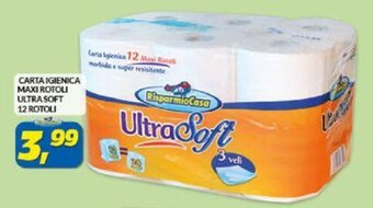 Risparmio Casa Carta Igienica Maxi rotoli ultra soft 12 rotoli offerta
