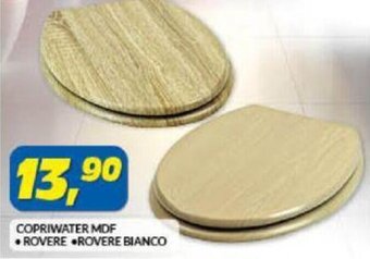 Copriwater MDF Rovere/Rovere bianco