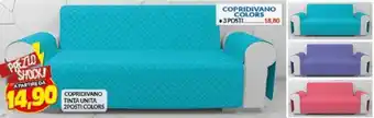 Risparmio Casa Copridivano Tinta Unita 2 posti colors offerta