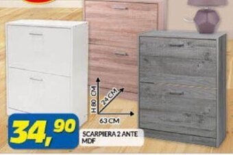 Risparmio Casa Scarpiera 2 ante MDF offerta