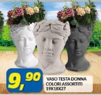 Risparmio Casa Vaso Testa Donna colori assortiti 19x18x27 offerta