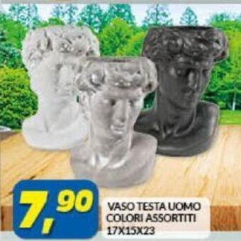 Risparmio Casa Vaso Testa uomo colori assortiti 17x15x23 offerta