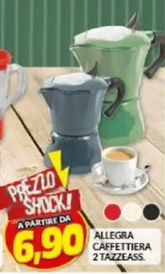 Risparmio Casa Allegra Caffettiera 2 tazze ass. offerta