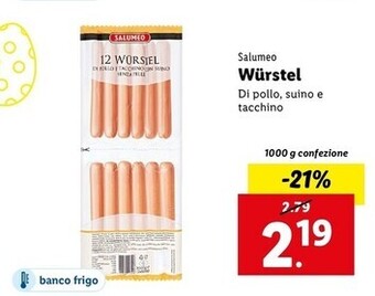 Lidl Salumeo würstel offerta