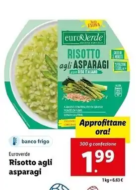 Lidl Euroverde risotto agli asparagi offerta