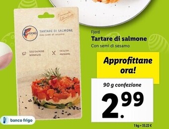 Lidl Fjord tartare di salmone offerta