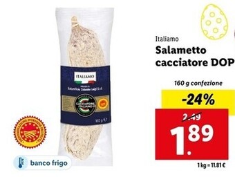 Lidl Italiamo salametto cacciatore dop offerta