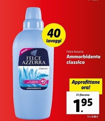Lidl Felce azzurra ammorbidente classico offerta
