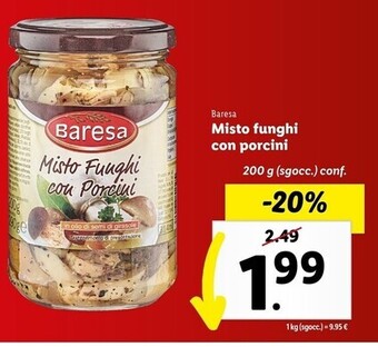 Lidl Baresa misto funghi con porcini offerta
