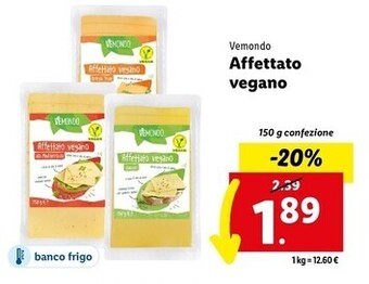 Lidl Vemondo affettato vegano offerta