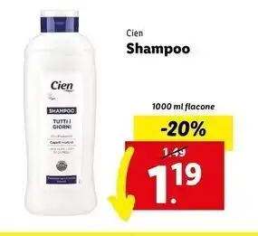 Lidl Cien shampoo offerta