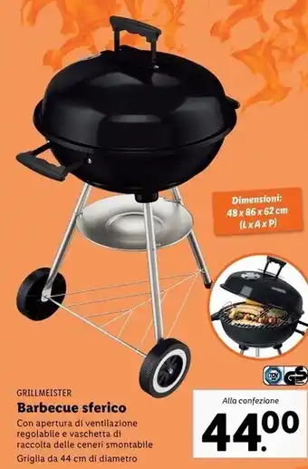 Lidl Grillmeister - barbecue sferico offerta