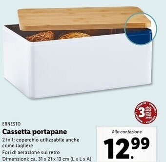 Lidl Ernesto cassetta portapane offerta