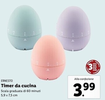 Lidl Ernesto timer da cucina offerta