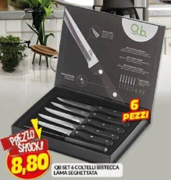 Risparmio Casa Qb. Set 6 Coltelli bistecca lama seghettata offerta