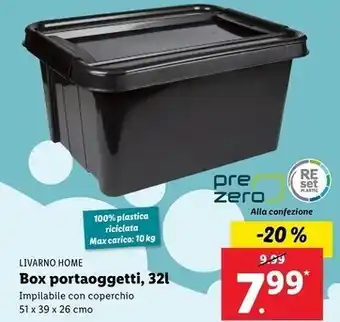 Lidl Livarno home box portaoggetti, 32l offerta