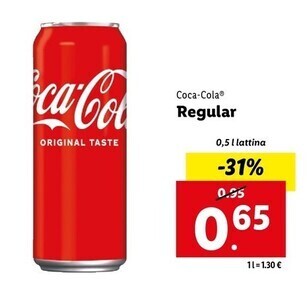 Lidl Coca cola regular offerta