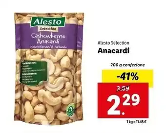 Lidl Alesto selection anacardi offerta