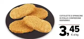Todis Cotolette e spinacine di pollo confezione risparmio offerta