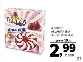 Loving 4 coppe all'amarena
