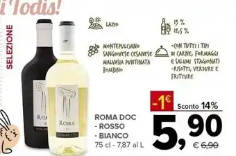 Todis Roma doc - rosso - bianco offerta