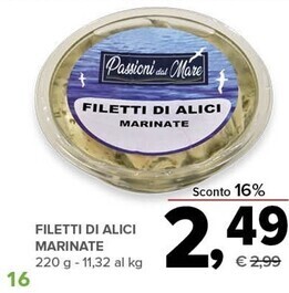 Todis Passioni del mare filetti di alici marinate offerta