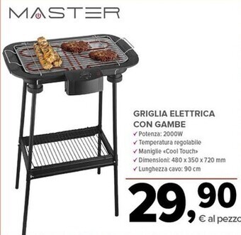 Master griglia elettrica con gambe